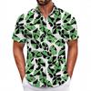 Summer Flower Shirt Men'S Beach Large Size Casual Hawaiian Vintage Digital Printing Short Sleeve Men'S Shirt