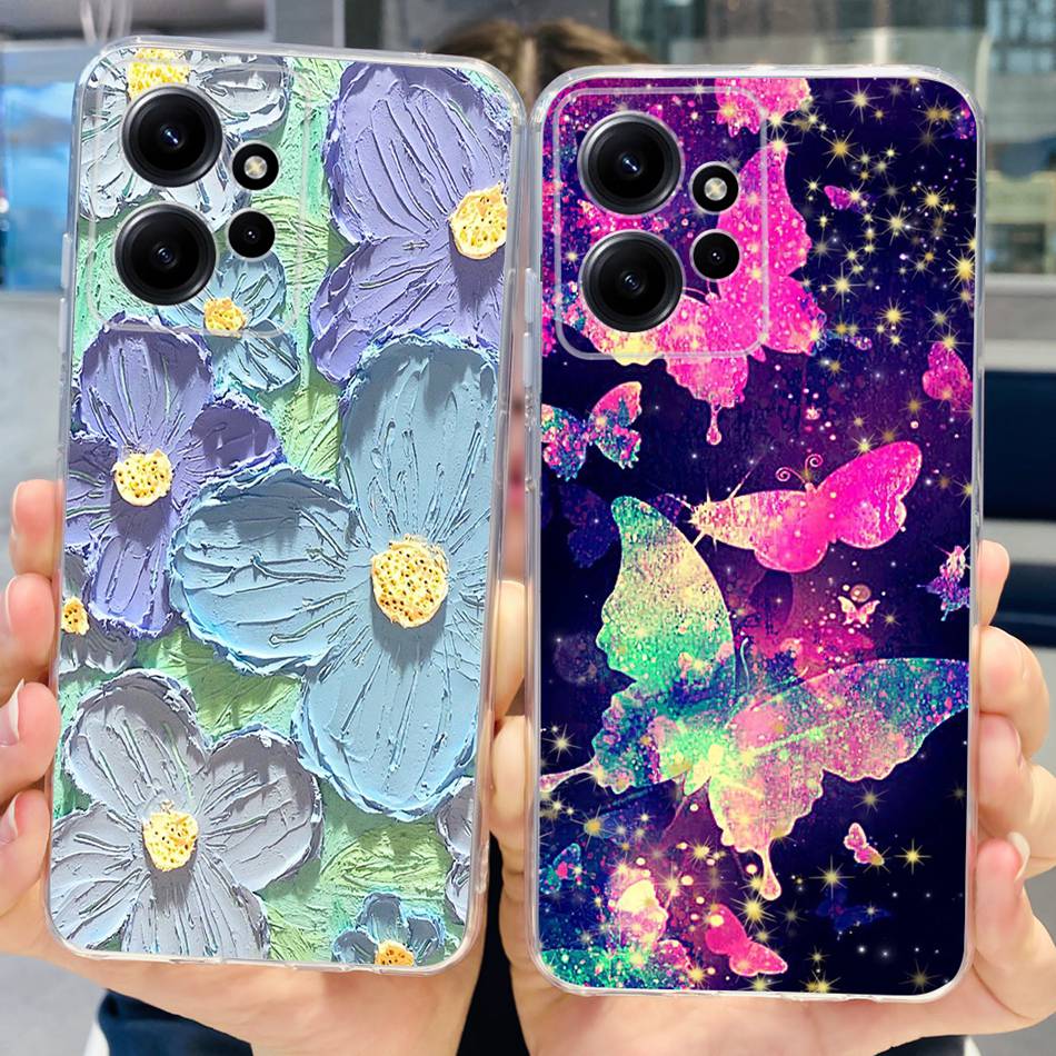 For Xiaomi Redmi Note 12 Global Stylish Phone Case Soft Silicone TPU Back Cover For Redmi Note 12 Pro 4G Note12 12Pro