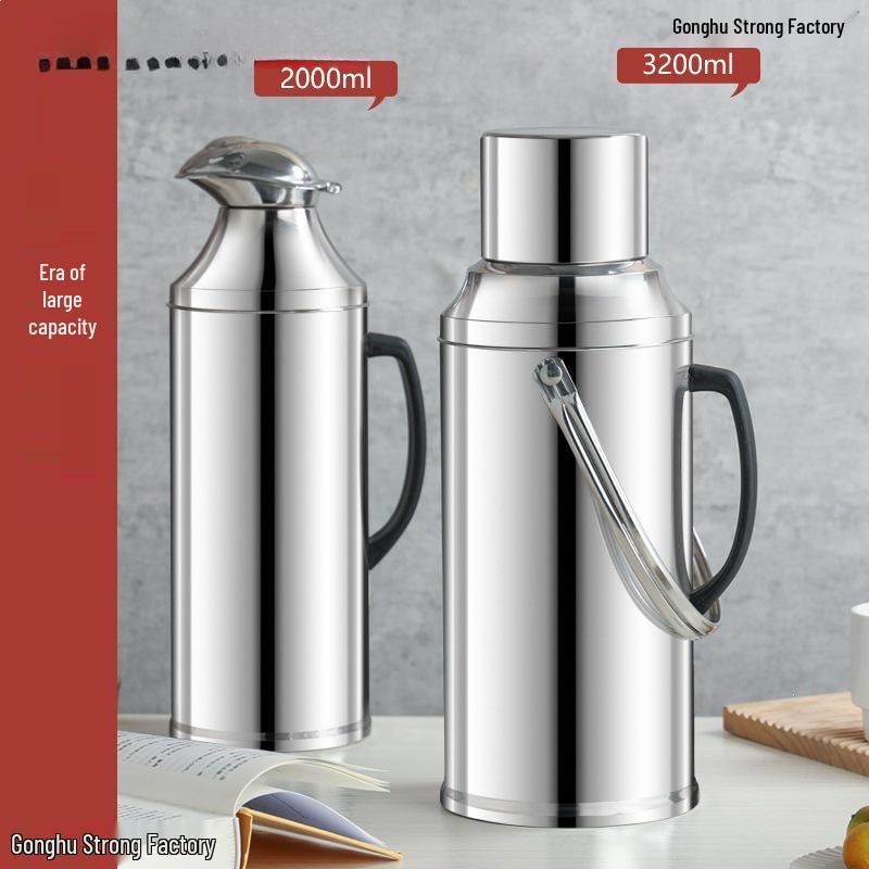 Large Capacity Stainless Steel Teapot Kettle Thermos for Dormitory Use