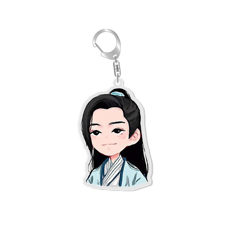 Ehrenwort Schlüsselanhänger Shan He Ling Niedliche Figur Wen Kexing Zhou Zishu Anhänger Schlüsselanhänger Damen Schlüsselring Schmuck Geschenke