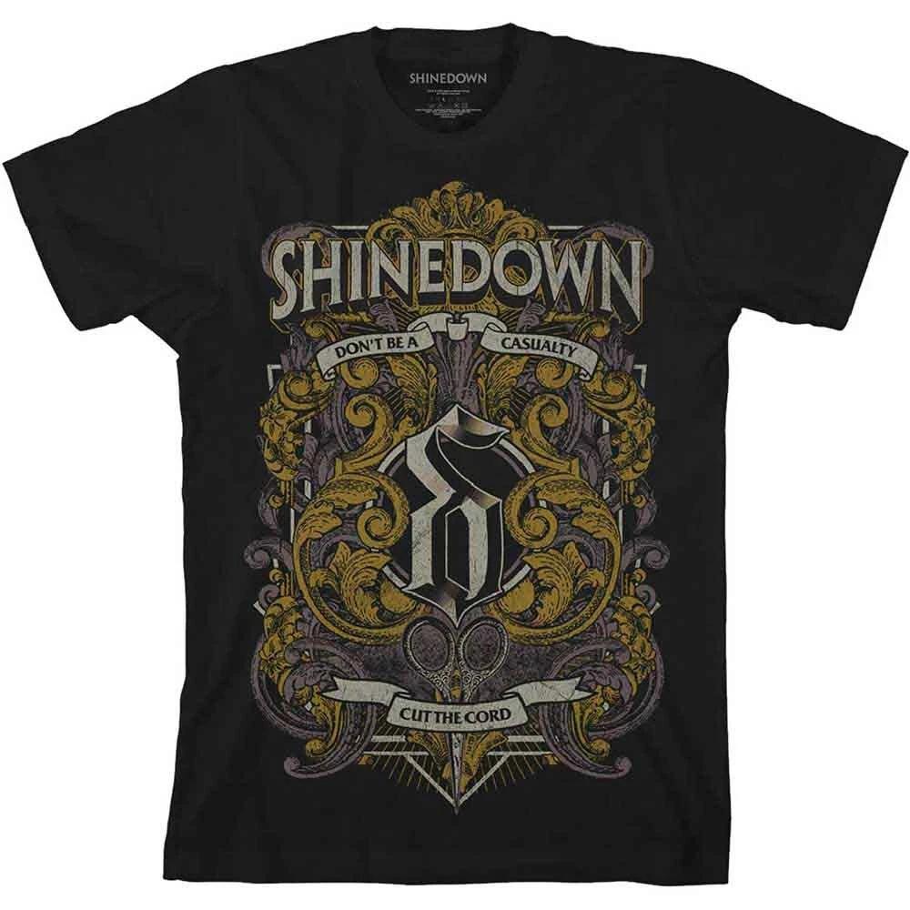 Shinedown Unisex T-Shirt: Ornamental Scissors (Medium) 3XL