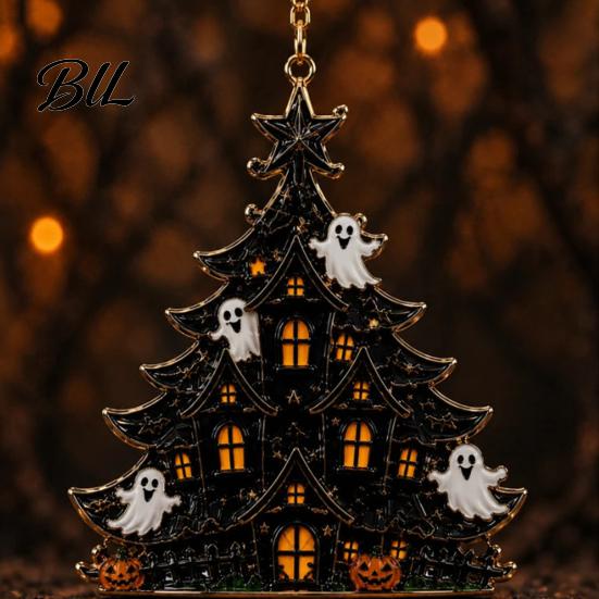 Skeleton Wall Decor for Home Halloween Tree Acrylic Hanging Ornament, Pumpkin Ghost Skull Seasonal Durable Event Decorations Decor, Spooky Pendant