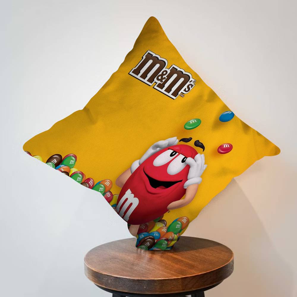 Cartoon M-Ms C-Chocolate Pillow Anime Pillow Sofa Bed Head Pillow Cover Cushion Cover 45X45 Cm Fashion
