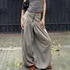 Korean High-Waist Pleated Wide-Leg Summer Drape Trousers