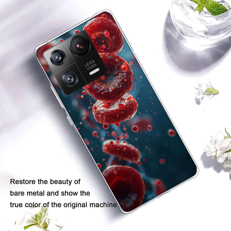 Blood Platelets Under Microscope Phone Case For Xiaomi Poco F7 Ultra X7 X6 M8 M7 M6 M4 M3 Pro X4 Mi 15 15T 14 14T 12T 12S 10T Pr