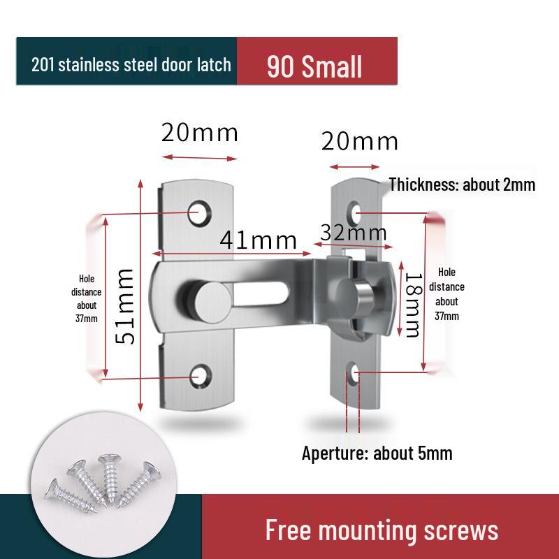 Old-Fashioned No-Drill Sliding Door Latch & Anti-Theft Bolt
