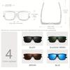 New Men Driving Square Sunglasses Wood Grain Spring Hinges Eyeglasses Protection Unisex Outdoor Daily Eyewear UV400