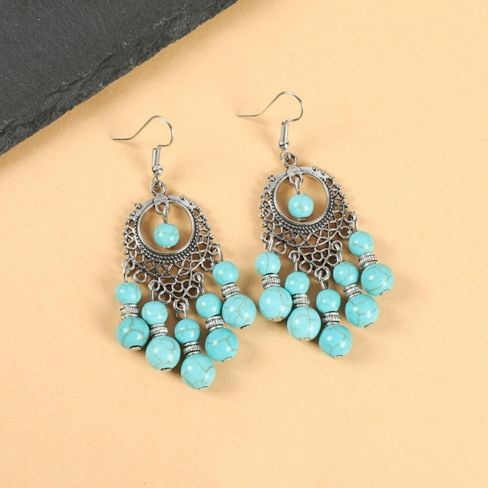 

Vintage Ethnic Forehead Headband Gypsy Boho Earrings Fashion Tribal Dancing Jewelry Set Girls Style 6