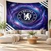 Tapeçaria de Parede do Chelsea FC, Pendente de Parede em Tecido Macio, Fundo Decorativo Para Quarto Arte de Parede para Casa