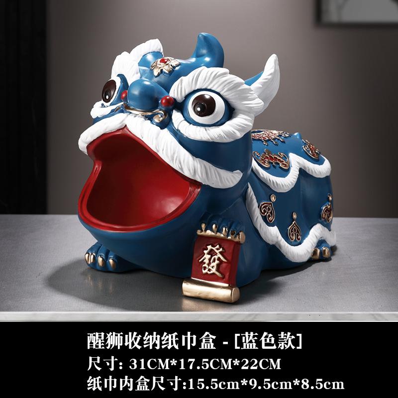

Chinese Style Lion Tissue Box Desktop Decoration Storage Ornaments Resin Tissue Box Home Decoration Art New Year Lucky Gifts