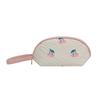 2026New half-moon-shaped floral hand-held cosmetic bag, portable makeup organizer, cute and unique, perfect as a small pouch or pencil case