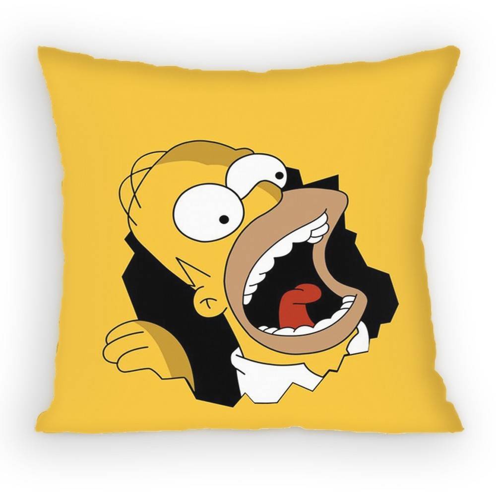 Cartoon The SSimpsons Anime Pillow Case Sofa Living Room Bedroom Headboard Backrest Cushion Square Cushion Nap Time