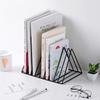 Book Storage Rack Desktop Iron Bookshelf Vinyl Records Holder Newspaper Magazines Stand Stationary Organizer Display Shelf Home