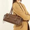 HIFASHION Top Grain Genuine Leather Shoulder Tote Bags Women Casual Daily Work Underarm Purses Large Capacity Ladies Handbags