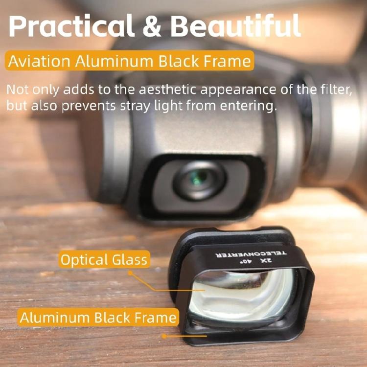 Glass 2X Telephoto And 10X Magnifying Lens Pair For Brittle And Bright Output