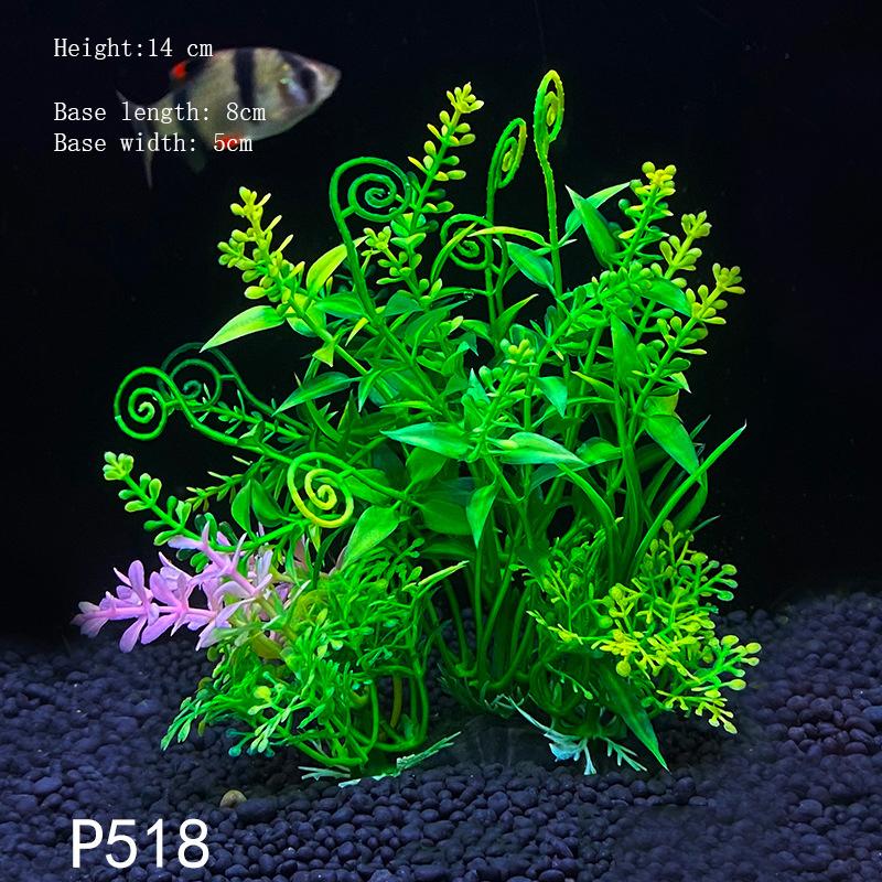 Plantas Artificiais Subaquáticas de Plástico Aquário Tanque de Peixes Aquático Arbusto Falso Grama Aquática Verde Decoração de Simulação de Visualização