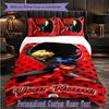 Personalized 3Pcs Bedding SetMiraculous Ladybug Custom Text Duvet Cover Pillowcase Set Bedroom Gift