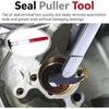 Seal Puller Tool, Oil Seal Removal Tool With Dual Hook, Universal Wheel Seal Twister Puller, Heavy Duty Seal Puller And Taller Kit For Oil And Grease