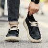 Men's Casual Leather Shoes New Autumn Soft Leather Breathable Sports Board Shoes Retro Platform Comfortable and Lightweight Men's Shoes