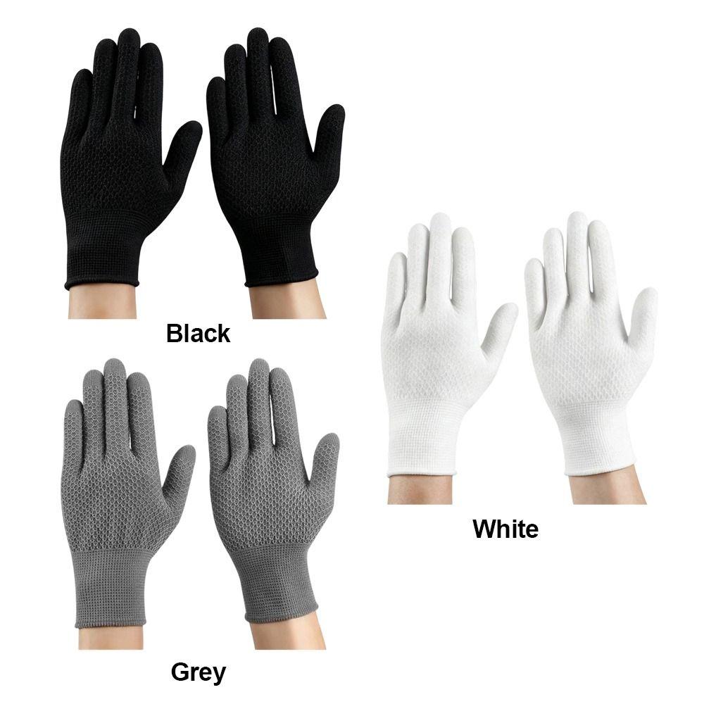 12 Pairs Pineapple Antique Work Gloves Breathable Solid Color Hand Bead Polishing Glove Comfortable Wear-Resistant