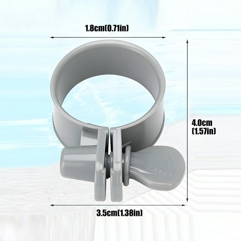 10Pcs Adjustable Hose Clamp For Swimming Pool Maintenance Screw Key Hose Clamps Plastic Filter Pump Connector Clips