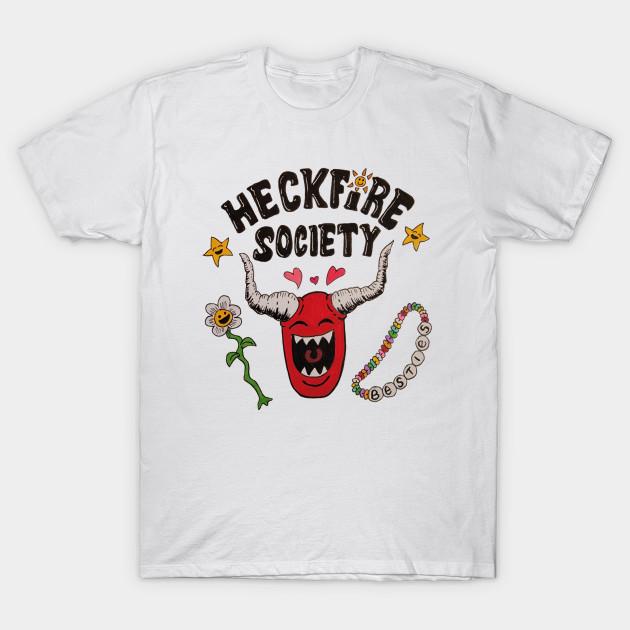 

Men Black Print T-shirt Heckfire Society No-Cut Transfer Paper Print Cotton Tshirt 4XL білий