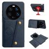 PU Leather Wallet Phone Case for Xiaomi 13 Ultra Multiple Card Slots Dual Metal Button Closure Shockproof Full‑Body Protective Cover