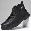 Winter new retro cashmere and thick warm boots non-slip high-top trend men's shoes D564