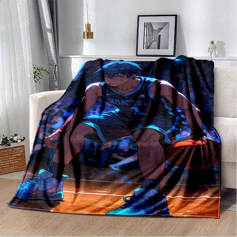 29 Style New Cartoon Kuroko Basketball Anime Flannel Blanket,Soft Throw Blanket for Home Bedroom Bed Sofa Travel Cover Kid Gift