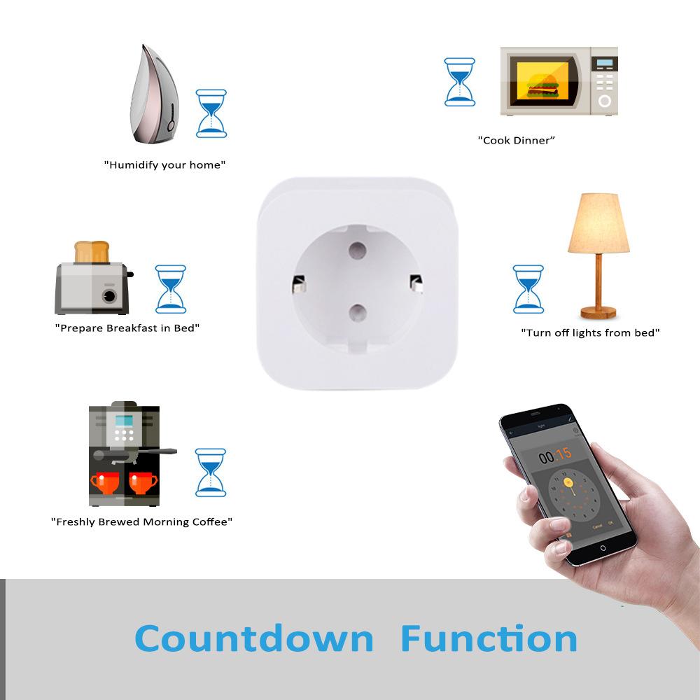 Tuya Smart Plug Socket 16A/20A Smart Home Outlet Socket EU Plug 4200W with Power Monitor Function Support Alexa Alice Hey Google