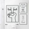 Bad Geruch Humor Badezimmer Poster Minimalist Wand Kunst Abstrakte Leinwand Malerei Druck Schwarz Weiß Bild für WC Toilette Zimmer Dekor