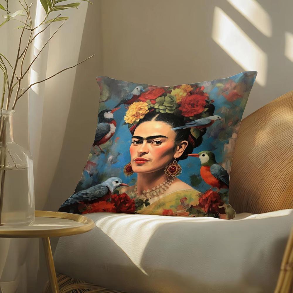 Federa per Cuscino con Stampa di Opere di Frida Kahlo per Divano del Soggiorno e Decorazione della Camera da Letto