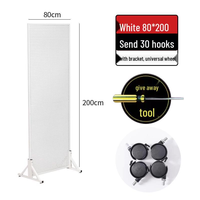 Pegboard Shelving Mobile Accessories & Jewelry Rack Vertical Floor Display for Tools