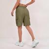 Women's Sports Shorts Casual Loose Solid Color High Waisted Pocket Shorts