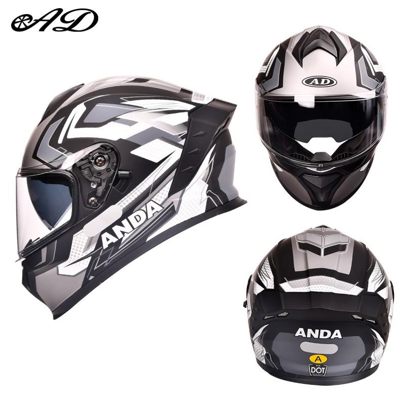 AD Motorcycle Helmet 3C DOT Certified Full Face Men Women All Season