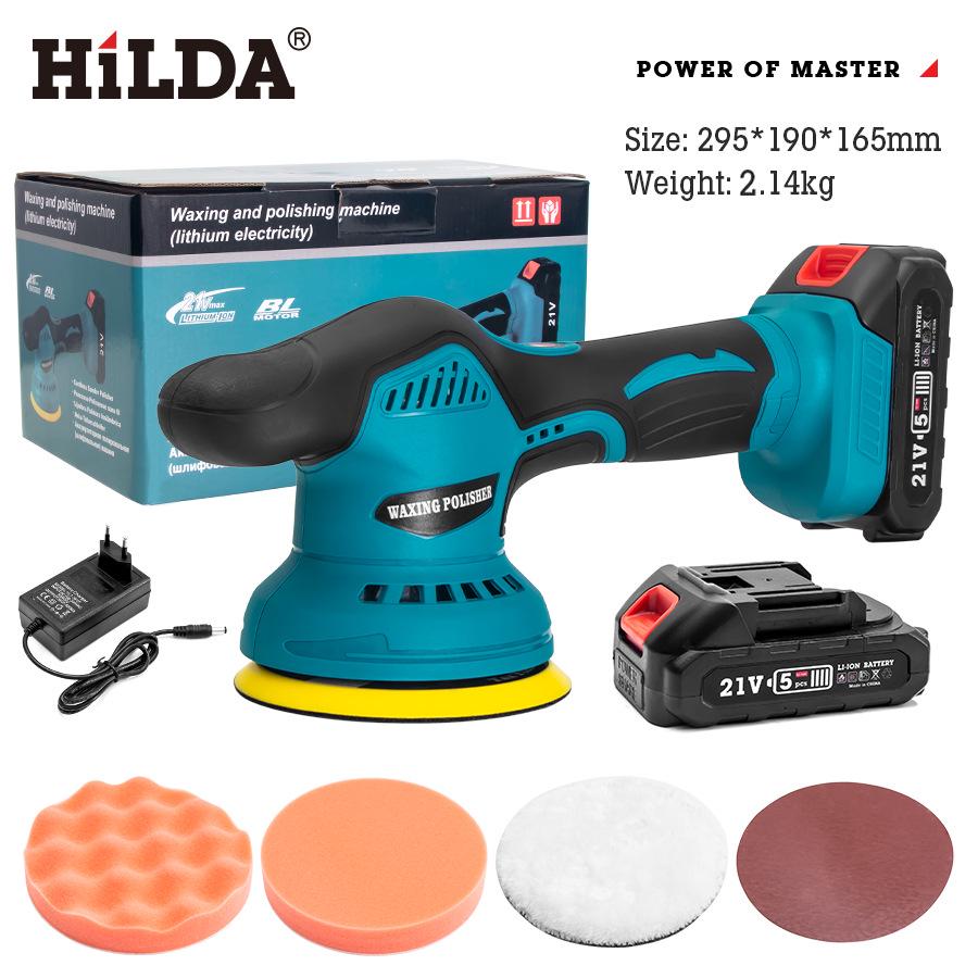 HILDA 21V 6-Inch Lithium Battery Multi-Function Car Polisher and Waxer