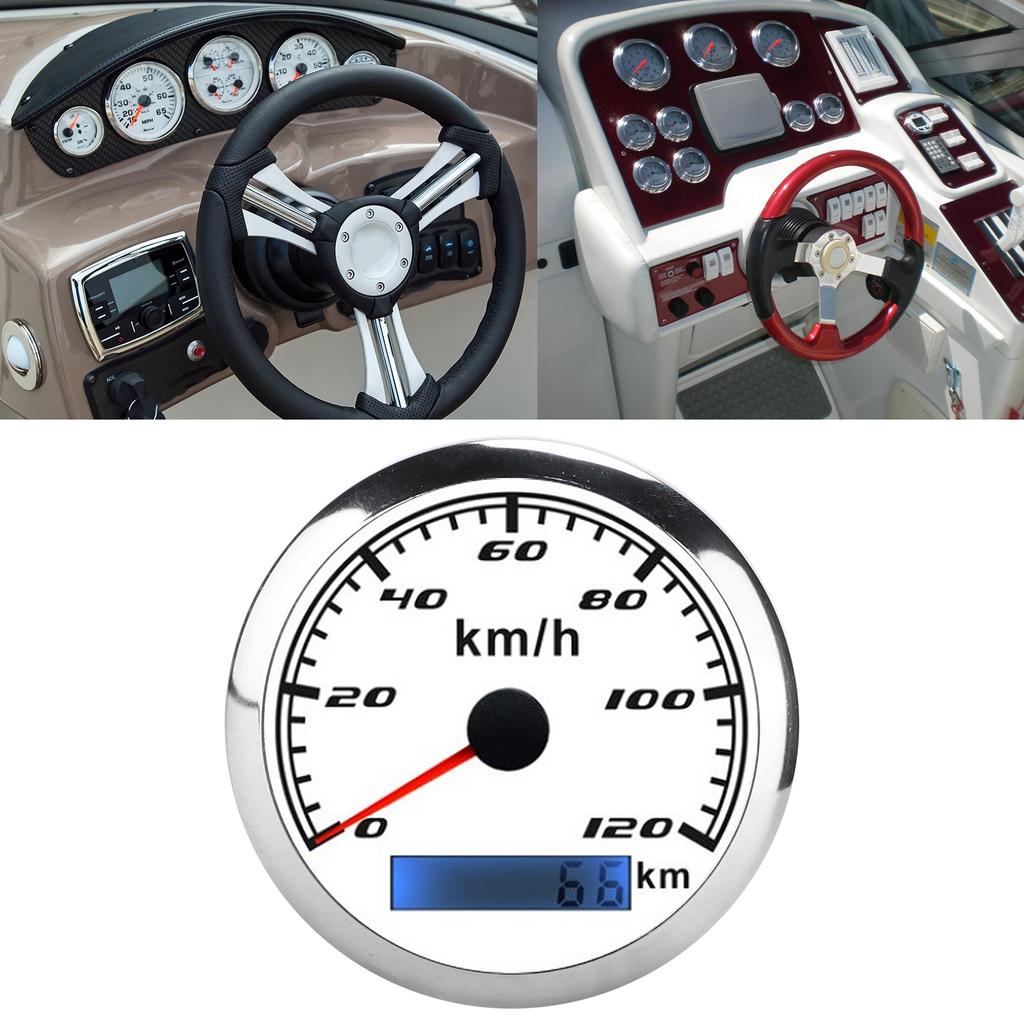GPS meter Pointer Odometer 0120KM/H 0  KM IP67 932VDC   for Car Truck Boats