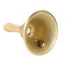 Loud Solid Brass Hand Call Bell Dinner Service Bell with Wooden Handle 8CM Brass Handbells Loud Ringing Bell Enduring