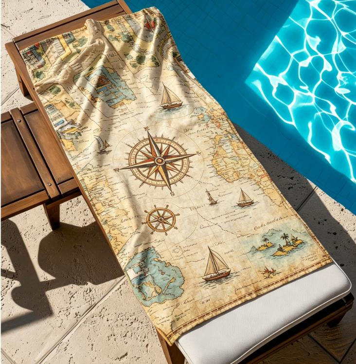 Kids City Road Map Beach Towel, Microfiber Sand Free Quick Dry, Interactive Play Mat Print, Soft Absorbent for Toddlers & Summer