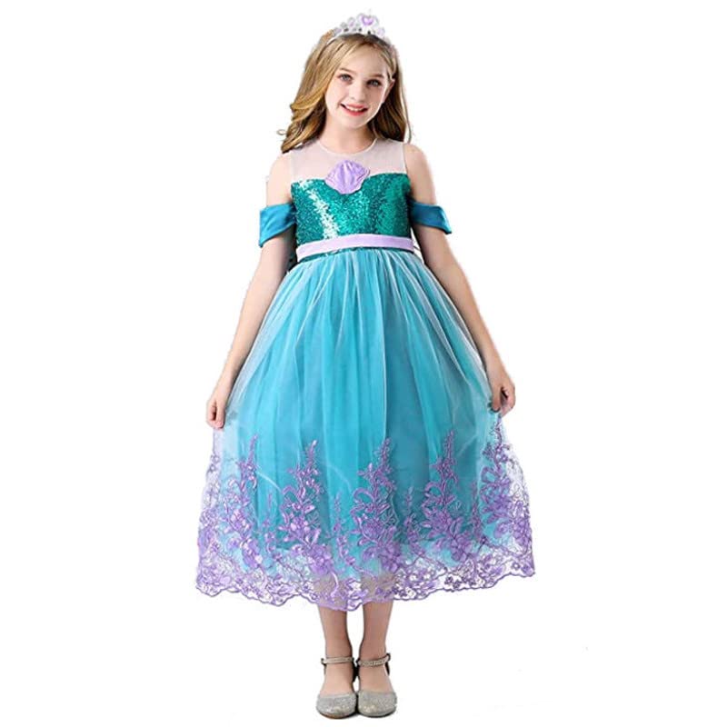 Princess Dress Cosplay Costume Set with Deluxe Accessories Mermaid B TT5492 [CREDIBLE] Children's - (120cm)