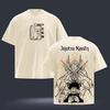Manga Jujutsu Kaisen Fushiguro Megumi T-Shirt Herren Unisex Kleidung Vintage Gewaschenes Kurzarm-T-Shirt Übergroßes Baumwoll-T-Shirt Top