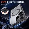 Armor Magnetic Case For Samsung Galaxy S25 Ultra Edge S24 FE S23 Plus S22 S21 Pressure Relief 360° Rotating Bracket Phone Cover