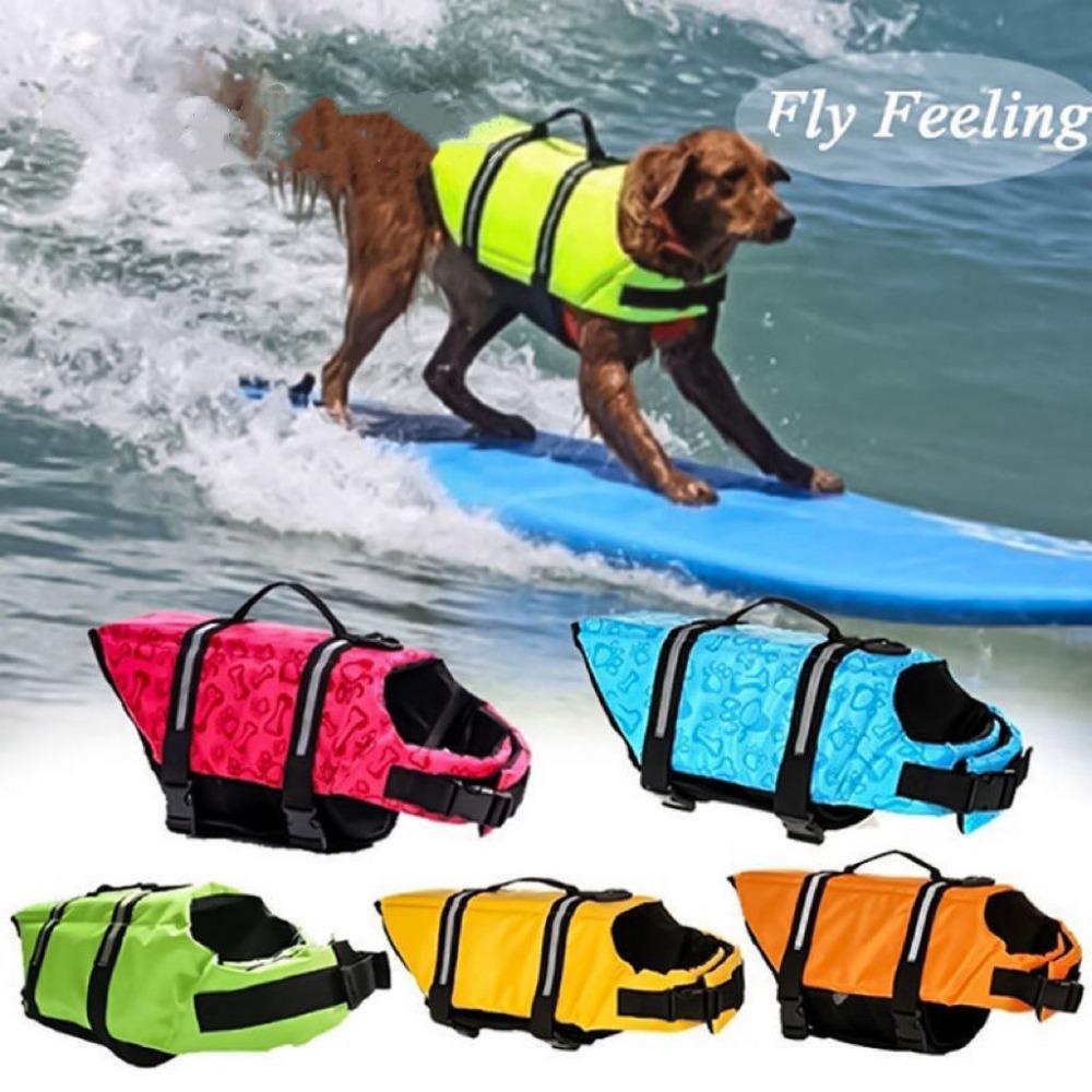 Adjustable Dog Life Vest High Buoyancy Puppy Swimwear Dog Supplies Safety Swimming Suit  Surfing