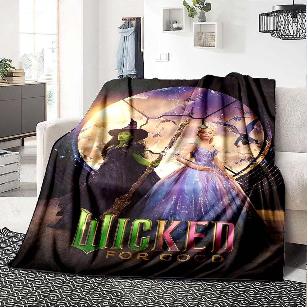 Wicked Theme Printed Blanket - Perfect for Couch, Bed, Travel & Outdoor Use | Machine Washable, Cozy & Durable.