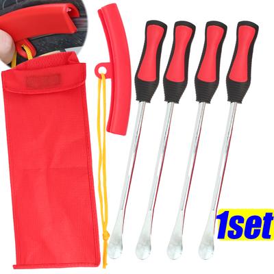 Tire Replacement Lever Tool Set Rustproof Corrosion Resistant Pry Bar Cloth Cloth Bag Steel Ring Protector Change Installation