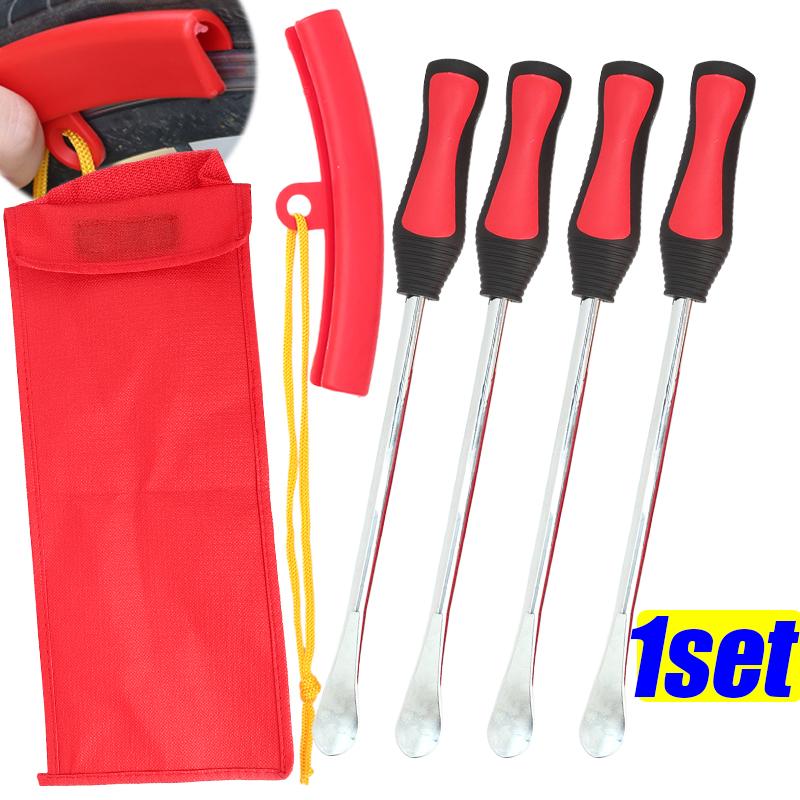 Tire Replacement Lever Tool Set Rustproof Corrosion Resistant Pry Bar Cloth Cloth Bag Steel Ring Protector Change Installation