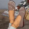 Fashion 2024 Women's Flat Shoes Square Toe Mesh Loafers Shallow Mouth Women's Flat Shoes Soft Sole Knitted Flat Shoes Casual Slip-ons