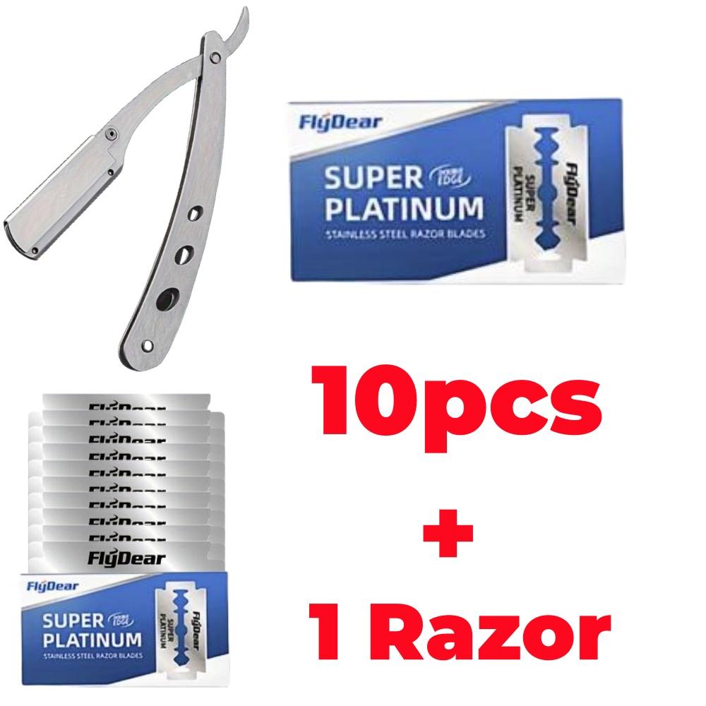10/100pcs Premium Stainless Steel Razor Blades Double Edge Sharp Razors for All Skin Type for Shaves Beard Trimming Hair Removal