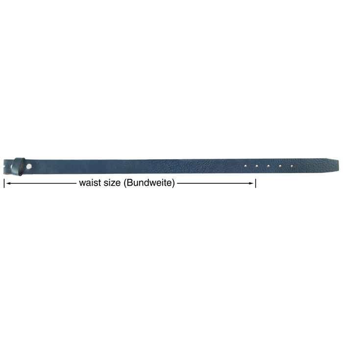 Ceinture - LEONARDO VERRELLI - 110 cm - Cuir véritable - Bleu - Largeur 3,5 cm