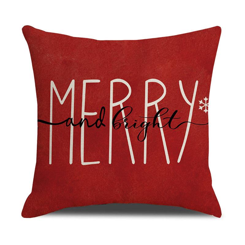 

Рождественская льняная наволочка Новый американский стиль Принадлежности для украшения дома Наволочка для диванной подушки Наволочка 45 * 45 (excluding pillow core)